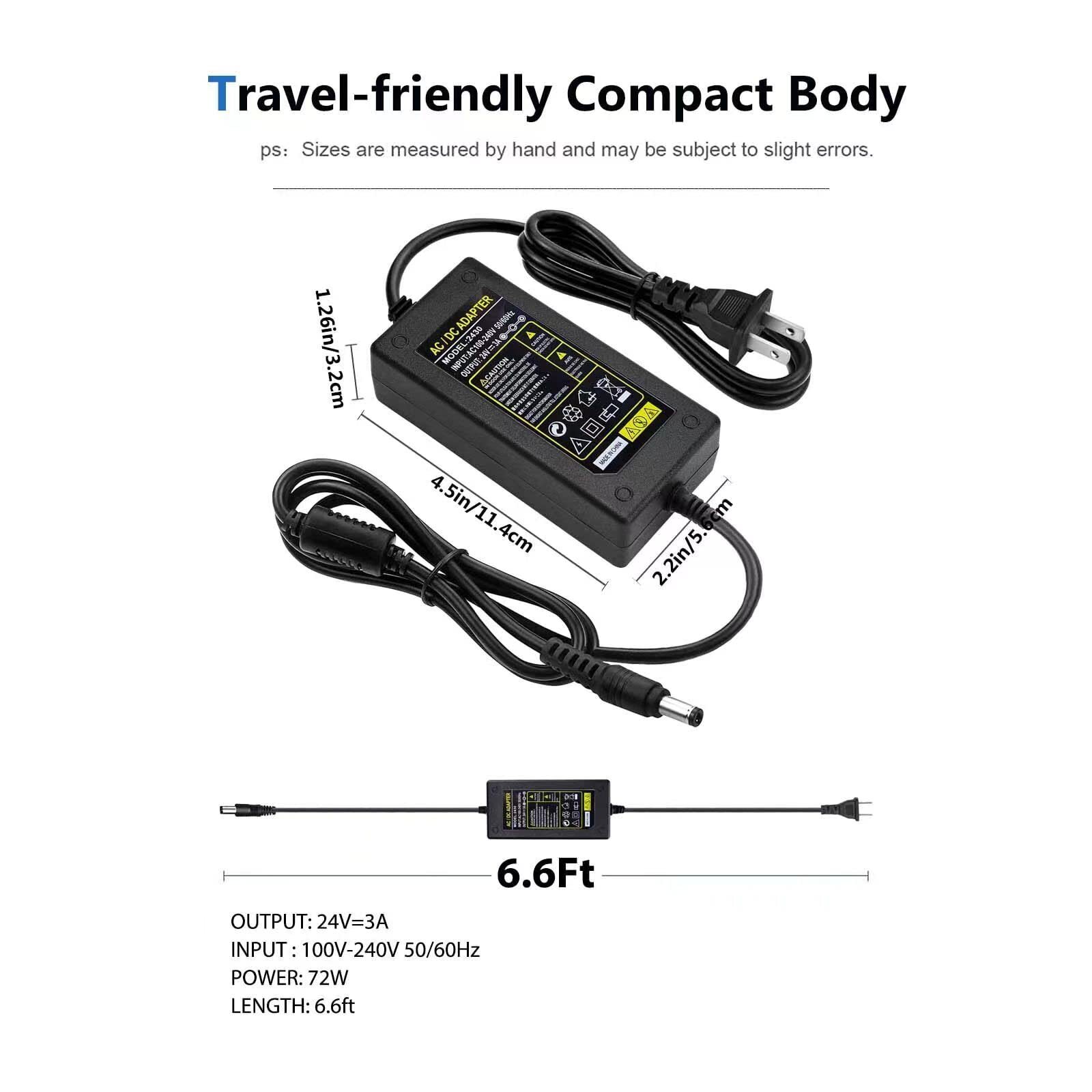 24V AC DC Power Adapter Cord for Logitech Racing Wheel G25 G27 G29 G920