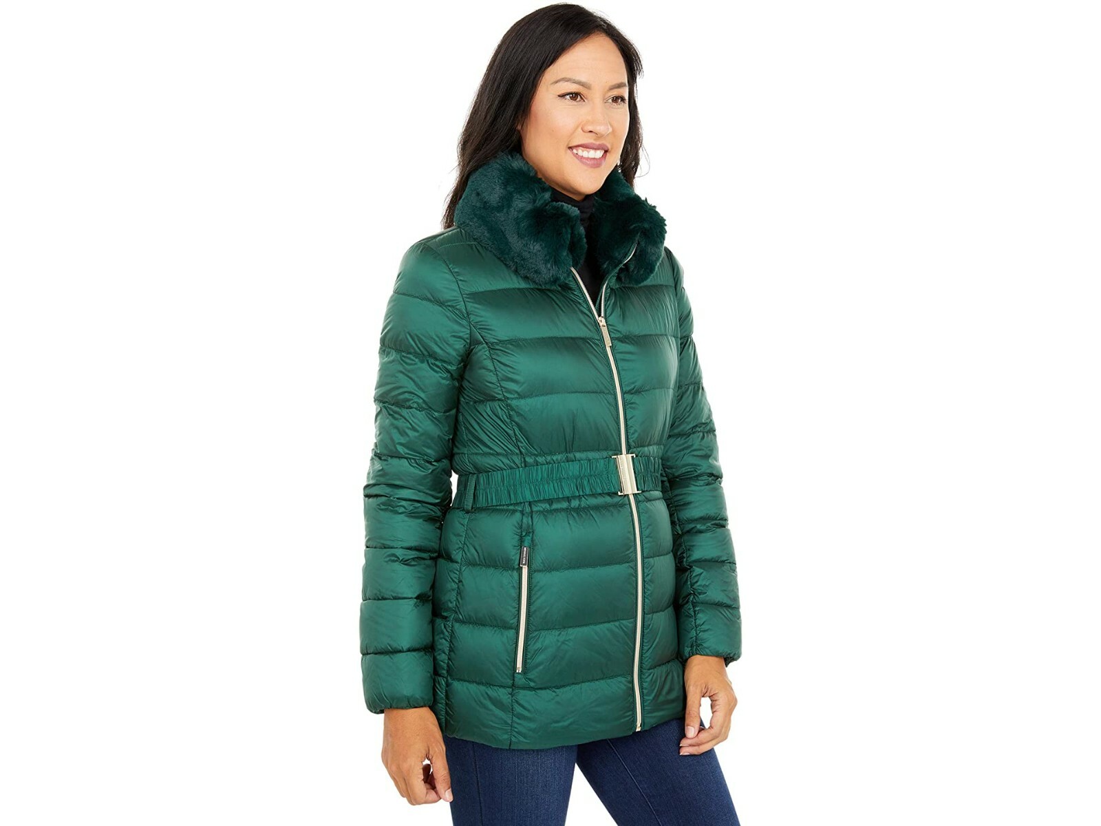 MICHAEL KORS Belted Down Jacket with 