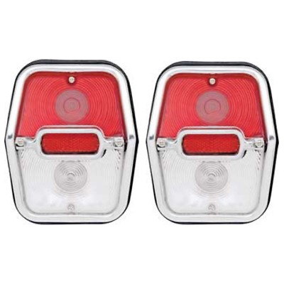 OER Tail Lamp Lens Set For 1973-1974 Chevrolet Nova – Red/White, Pair, New - View #4