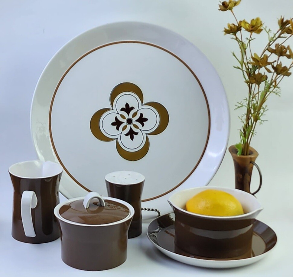 MIKASA Duplex Extension Brown/White, 5 Pcs Place Setting-Hos