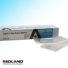 REDLAND Digital Imaging Sensor Sleeves Size 2-1/2”x10” Clear 500/Pack -