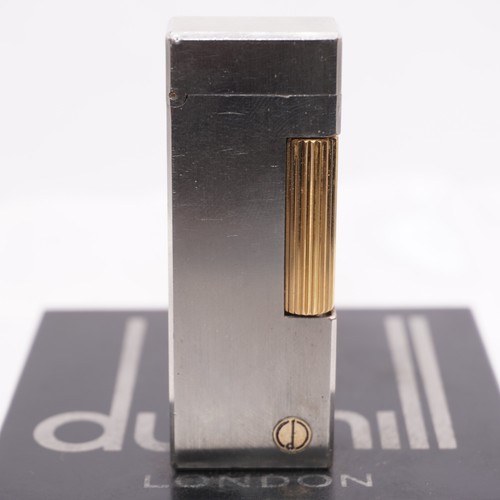 Seltenes Dunhill Feuerzeug gebürstete Silberplatte_Ultraschall gereinigt_Funktioniert - Bild 2 von 18
