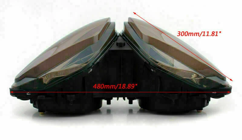 🚀Front Headlight Headlamp Assembly For Yamaha YZF 1000 R1 2002-2003 Smoke Foto 3 de 4