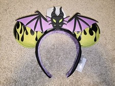 NEW 2024 Disney Parks Maleficent Dragon Minnie Ear Headband Sleeping Beauty NWT