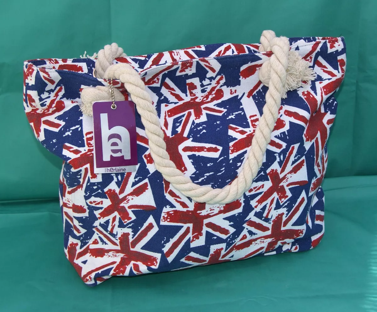 Joli sac port main ou paule en tissu anses tr ss es bleu et