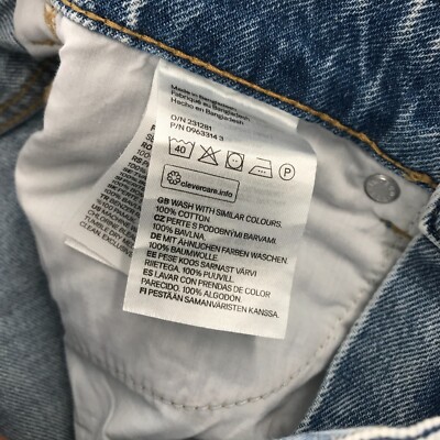 H&M &Denim Light Blue Loose Mom Ultra High-Waist Ankle Length