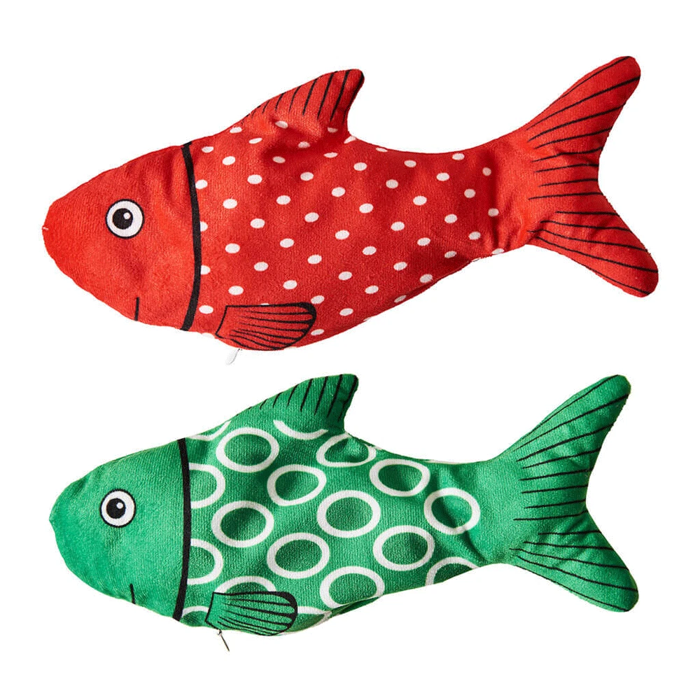 [EH52180] ETHICAL/SPOT Holiday Flippin Fish Catnip Toy 11.5,1 Pack of 1 Piece