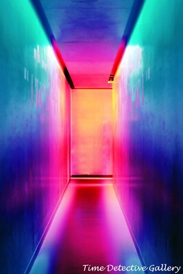 Neon Hallway - Poster in 6 Sizes