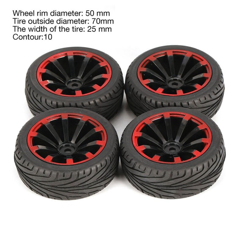 1/10 RC Racing Car Tires on Road Touring Drift Car Tyre Wheel for