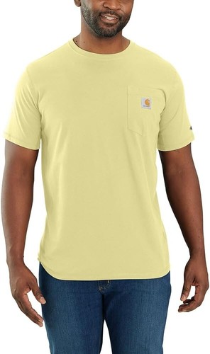 T-shirt uomo Carhartt 104616 - Force® vestibilità rilassata peso medio manica corta tasca - Foto 9 di 16