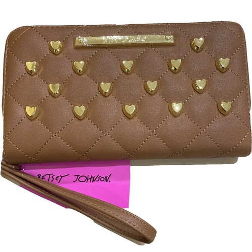 BETSEY JOHNSON Slim STUDDED Belt BROWN Interior LEOPARD ( M  display picture 3