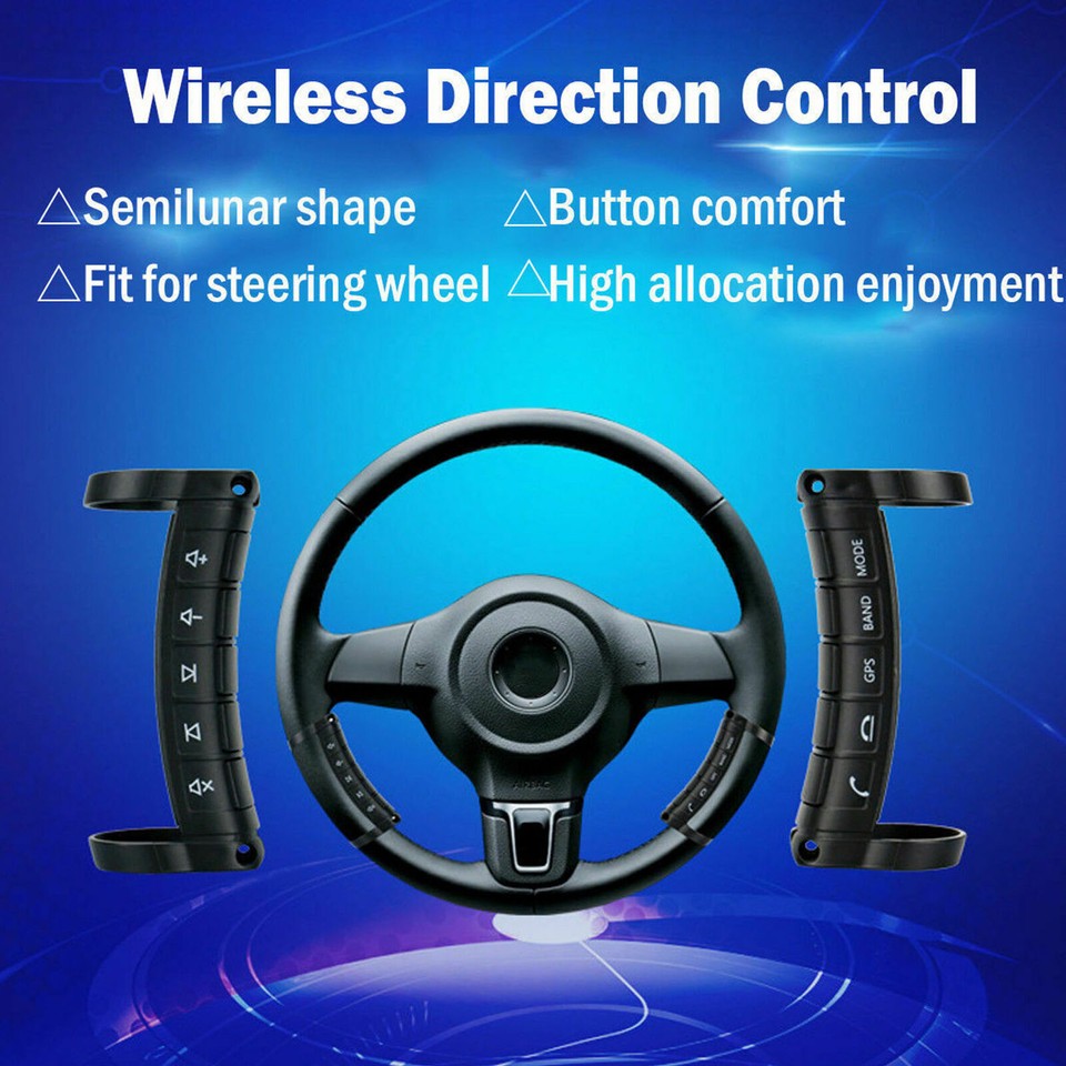 Universal Remote Control Button Car Audio Steering Wheel Wireless ...