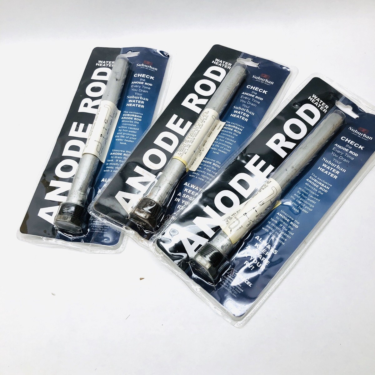 LOT OF 3 SUBURBAN 232768 ALUMINUM ANODE ROD WATER HEATER | eBay