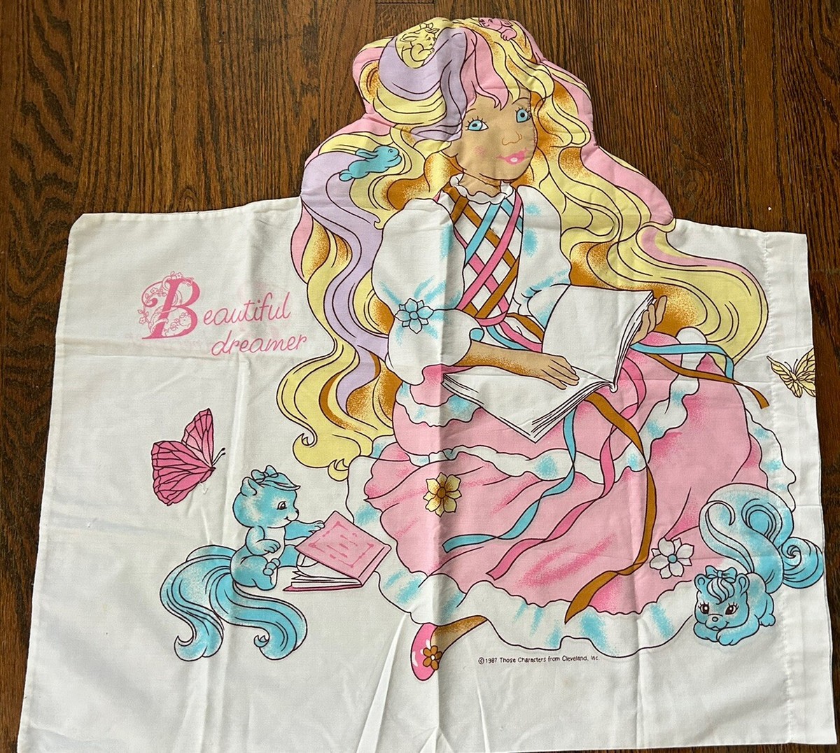 洋書 Lady Lovely Locks: Vintage 1987 Lady Lovely Locks PILLOW CASE Pixietales RARE