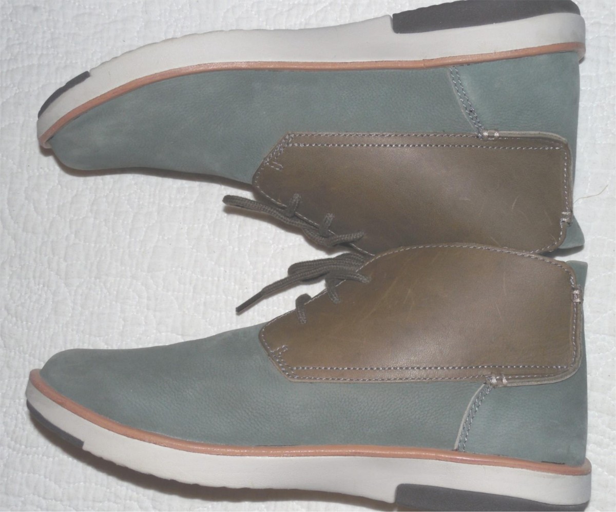 OLUKAI Kalia Puki Green Brown Leather Desert Boots Men's EU42.5 US 9.5 M - EUC View 5