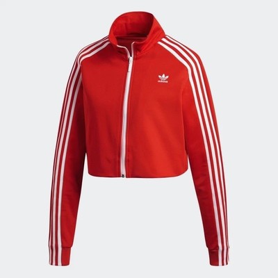red adidas track jacket women's
