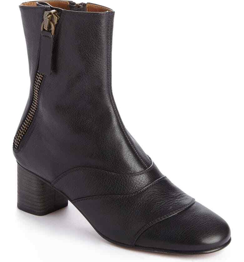 Chloe Women's Lexie Block Black Leather Heel Boot Z3679 Size 37 | eBay