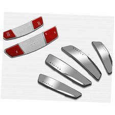 4 Pcs High Glossy Slim Door Edge Guards Bumper Protector Trim Guard Silver