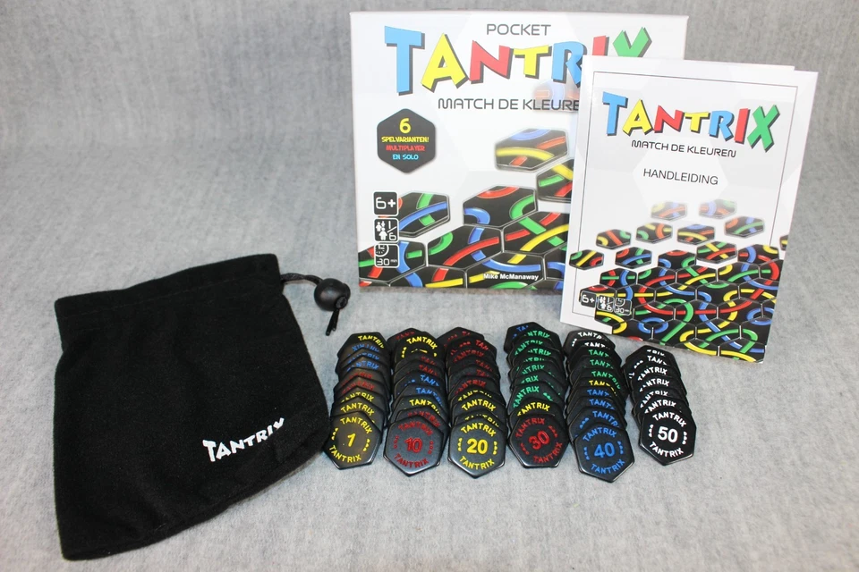 POCKET TANTRIX Strategy Mini Tile Family Game Complete 56 Tiles Bag Holland 2020 - Bild 4 von 4