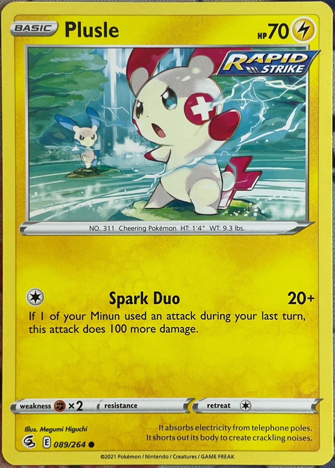 Plusle - 089/264 - Fusion Strike Pokemon 2021