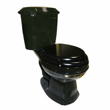 Black Dual Flush Two- Piece Elongated Toilet