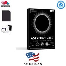 Astrobrights Color Cardstock, 65 lb Cover Weight, 8.5 x 11, Eclipse Black, 10...