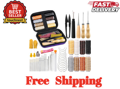 54 Pcs Leather Sewing Kit Heavy Duty Sewing Upholstery Repair Kit for Car Boots