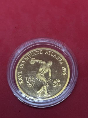 Medaille - Diskuswerfer XXVI. Olympiade Atlanta, 100 Jahre Olympia 1896-1996 USA - Bild 1 von 2