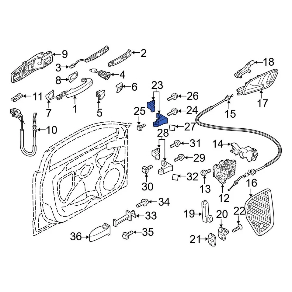 For Audi A3 2015-2020 Audi 8X0831403B Front Left Upper Door Hinge Foto 4 de 4