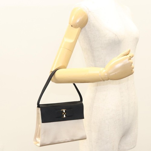Auténtico bolso de mano sintético Salvatore Ferragamo Vara beige - Imagen 13 de 22