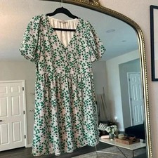 LOFT GREEN FLORAL DRESS