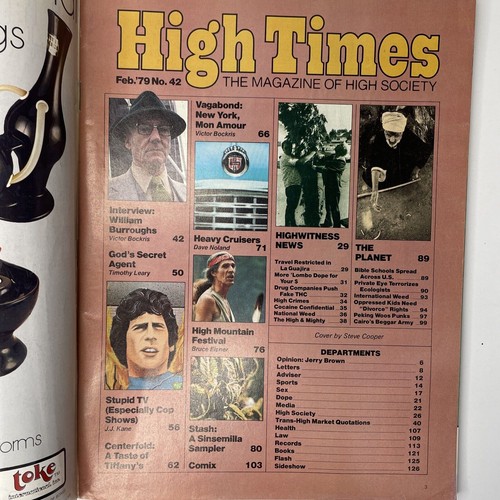 High Times Magazine February 1979 Timothy Leary Stupid TV Land Yachts - Picture 2 of 12