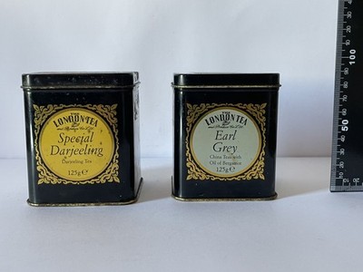 2 x seltene Vintage Teedose von The London Tea Co. Ltd leer Darjeeling Earl Grey
