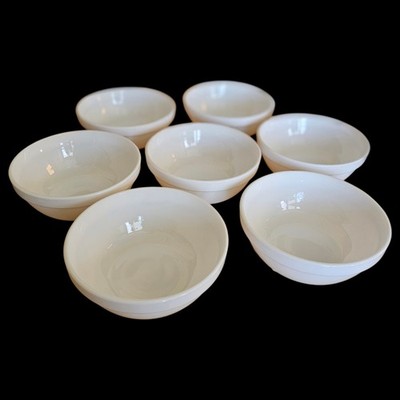 7 Arcopal France Dessert Bowls Extra Resistant Restaurant White 4.5'' CLEAN