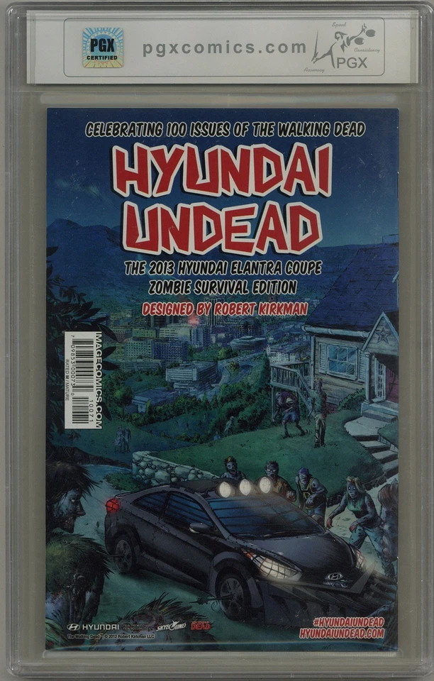 THE WALKING DEAD #100 PGX 9.8 SIGNATURE SERIES WHITE PAGES IMAGE 2012 - Image 2 of 2