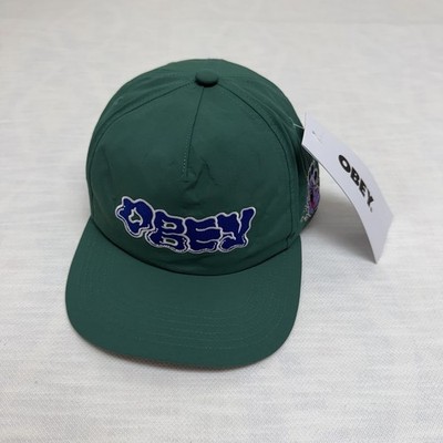 OBEY Clothing Slug 5 Panel SnapBack Palmblattgrün BRANDNEU EINHEITSGRÖSSE