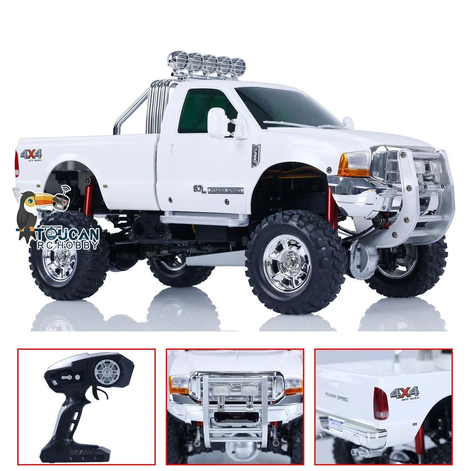 Camioneta pickup de radiocontrol P410 4*4 con motor de radio ESC Stock de EE. UU. 1/10 2,4 GHz Foto 3 de 4