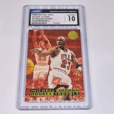 1995-96 Fleer Ultra Double Trouble Gold Medallion #3 MICHAEL JORDAN CGC 10!!