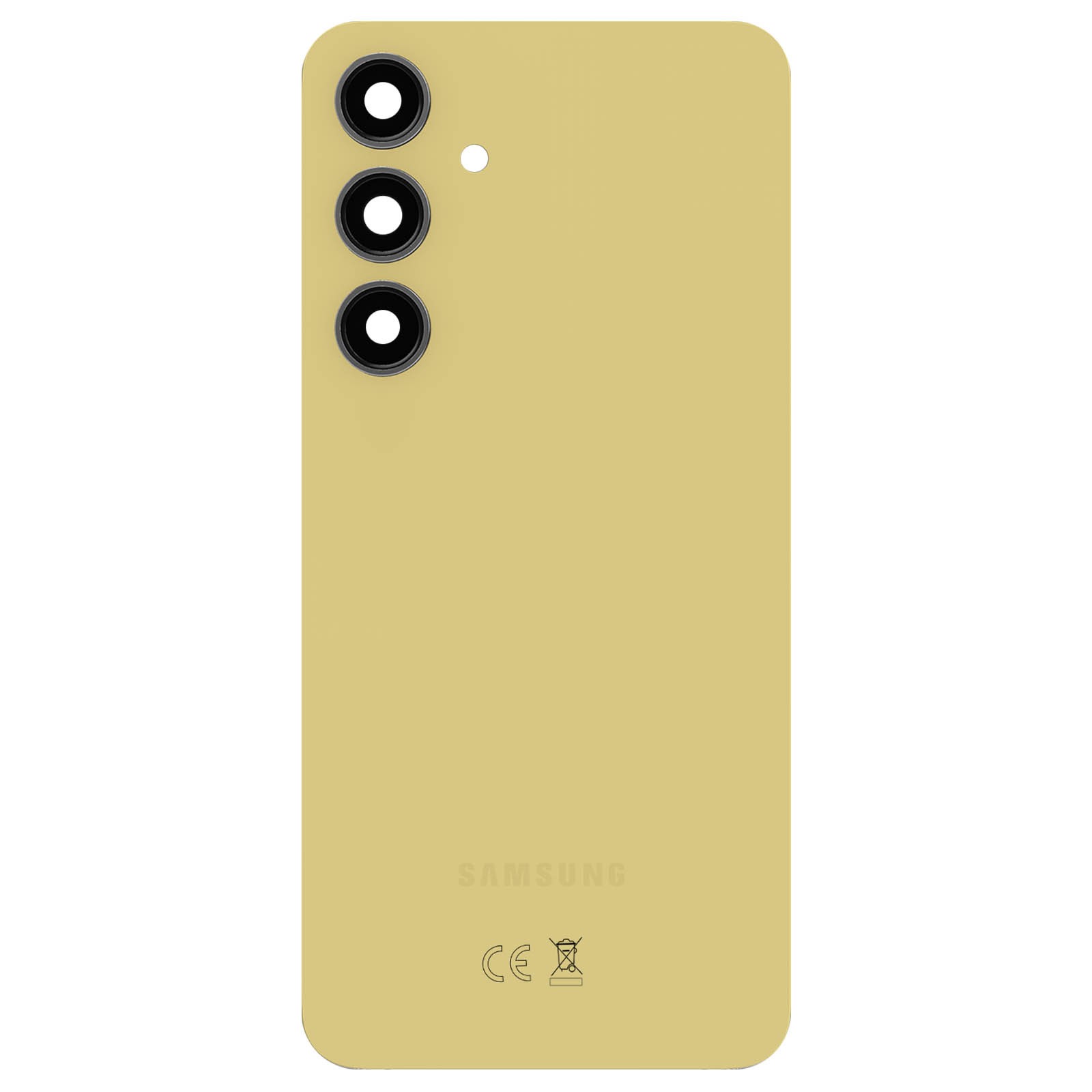 Cache batterie jaune d'origine pour Samsung Galaxy S24 FE en verre