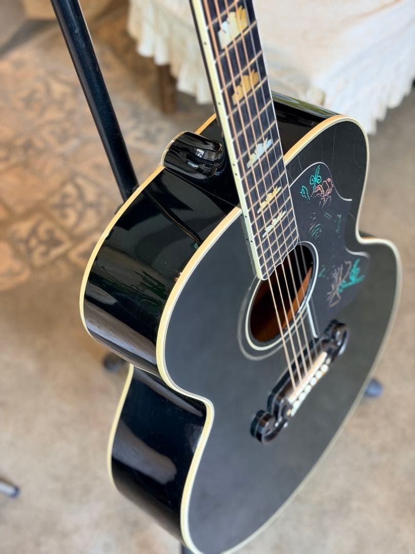 Gibson J-200 Rose Custom Black 1995年製 Gibson J-200 Rose Custom Black 1995 Safe delivery from Japan | eBay