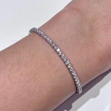 2mm Moissanite Tennis Bracelet 2.3CT VVS1 D 925 Sterling Silver- 6 in (15.24cm)