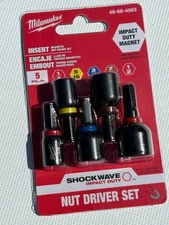 New! Genuine Milwaukee Impact Duty Magnet Nut Driver Set