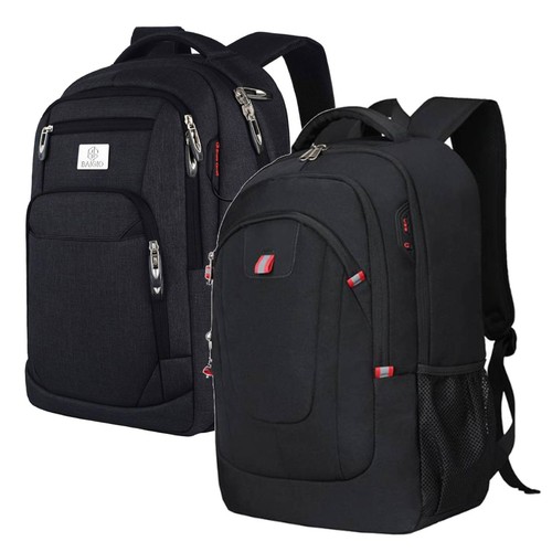40L Backpack Waterproof Large Laptop Rucksack Men Women Travel School Bag Black