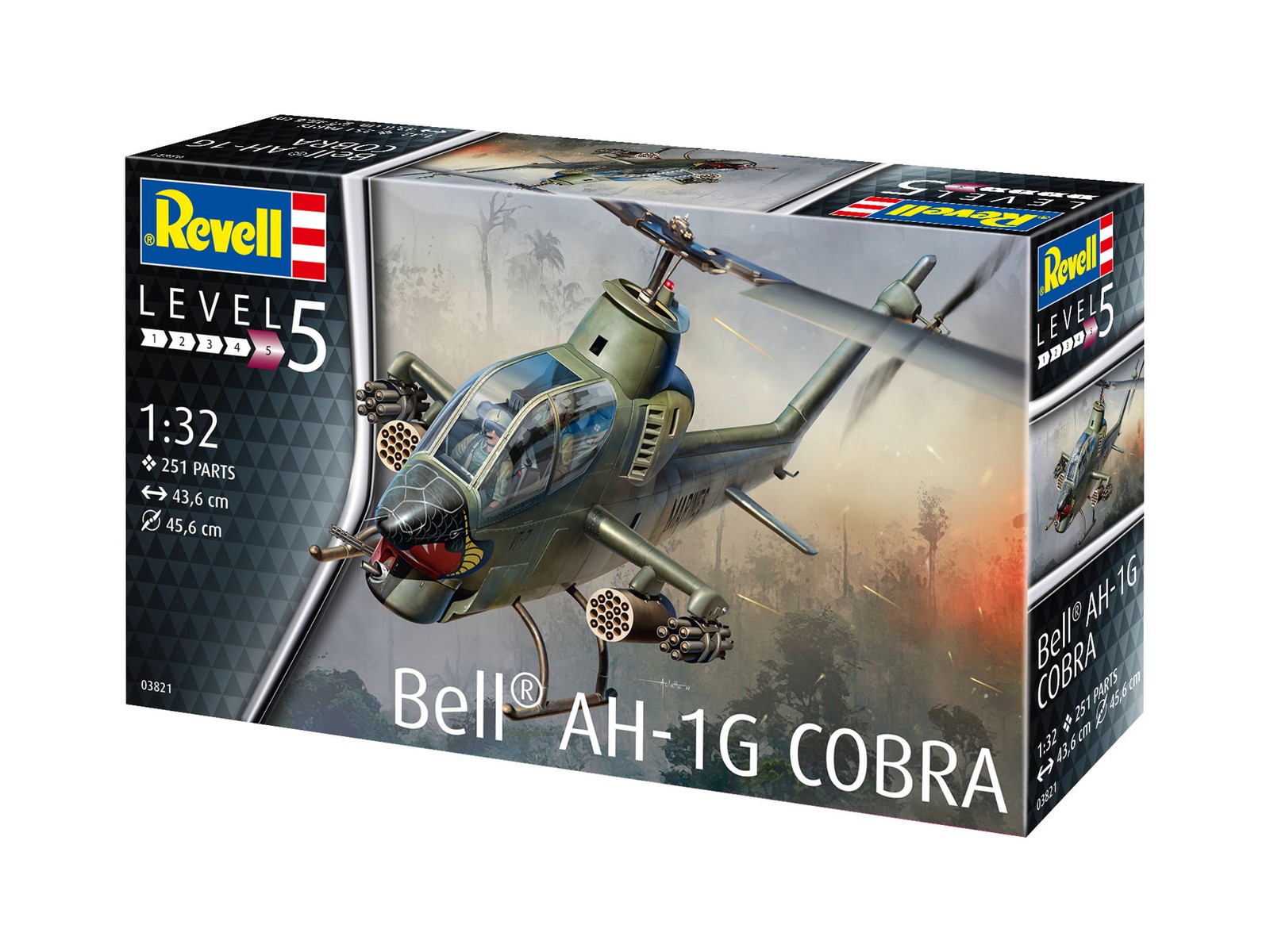 Revell 03821 US Bell AH-1G Cobra Helicopter Plastic Kit