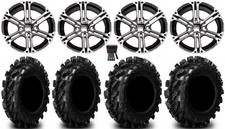 Itp Ss212 12 Wheels Machined 25 Swamp Lite Tires Honda Rincon Rancher
