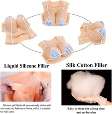 B-H Cup Realistic Breast Forms Silicone Fake Boobs For Crossdresser Drag Queen