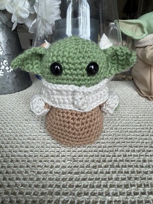 Baby Yoda The Child Star Wars Mandalorian Amigurumi Hand Crochet Plush