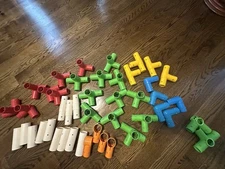 Lot of 43 Vintage Playskool Pipeworks Replacement Connectors Pieces READ (lot  3