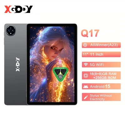 XGODY WIFI Tablet Android 15 11'' 5GWiFi 16GB+256GB Dual Camera Widevine L1 GMS IPS