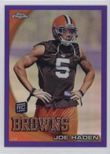 2010 Topps Chrome Retail Purple Refractor /555 Joe Haden #C86 7v7